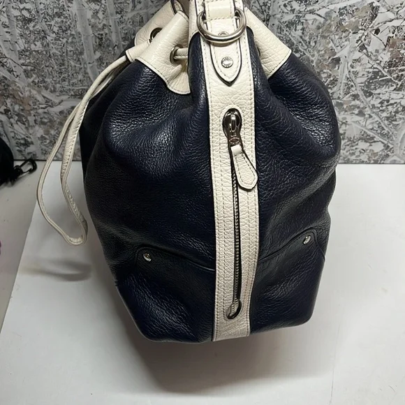 Coach Bucket Navy Blue Bag - Picture 12 of 16